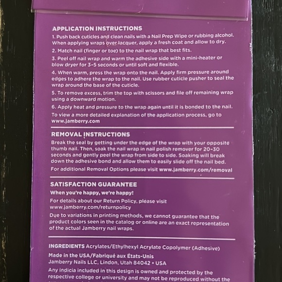 JAMBERRY Nail Wraps - Rose Colored Glasses - Picture 6 of 9